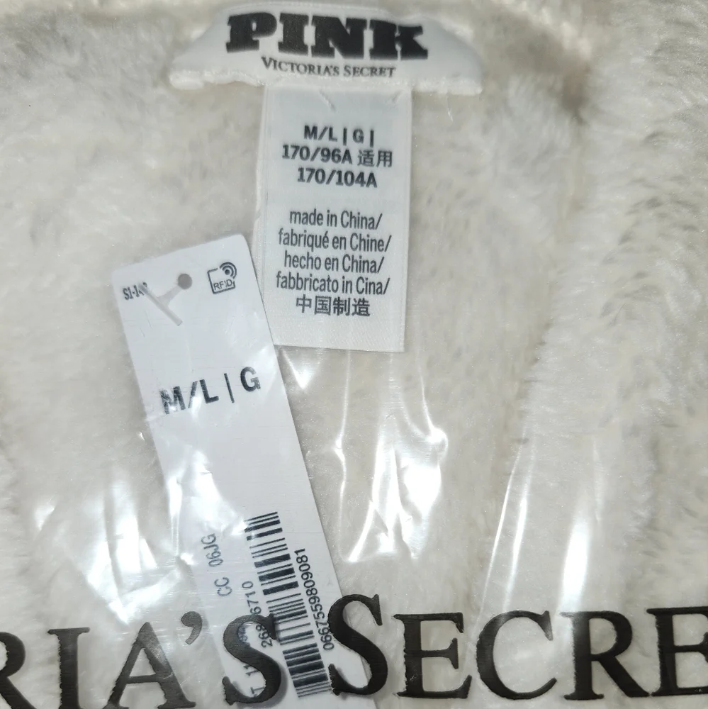 PINK VS Reversible Robe size M/L NWT - Picture 5 of 6